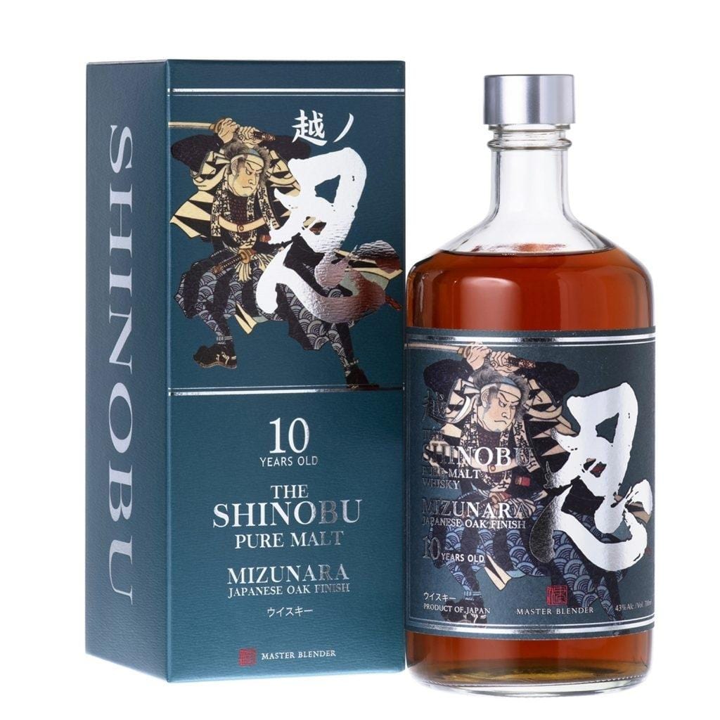 PERSONALISED THE SHINOBU 10 YEAR OLD MIZUNARA JAPANESE WHISKY 43% 700ML