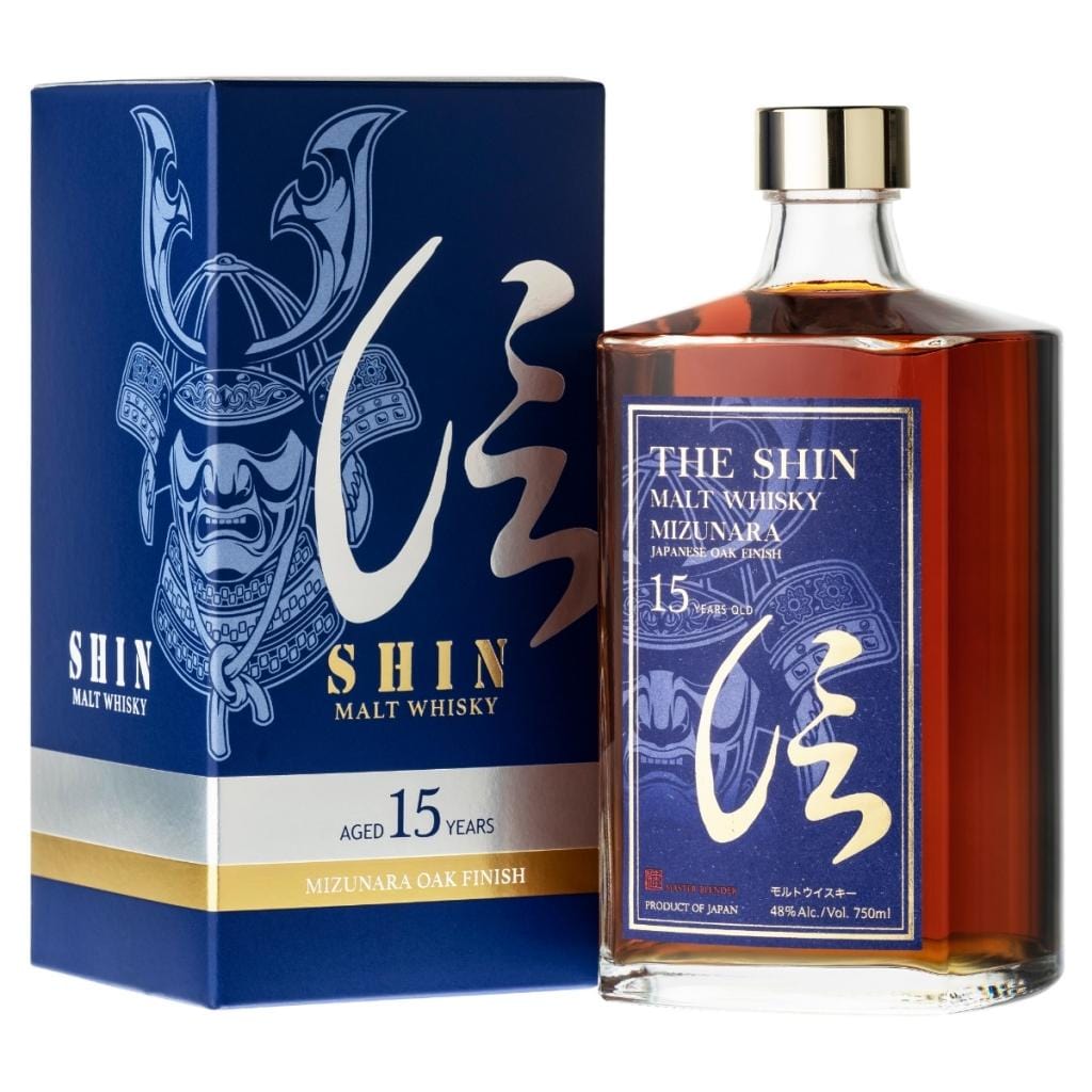 THE SHIN 15 YEAR OLD MIZUNARA OAK JAPANESE WHISKY 48% 700ML