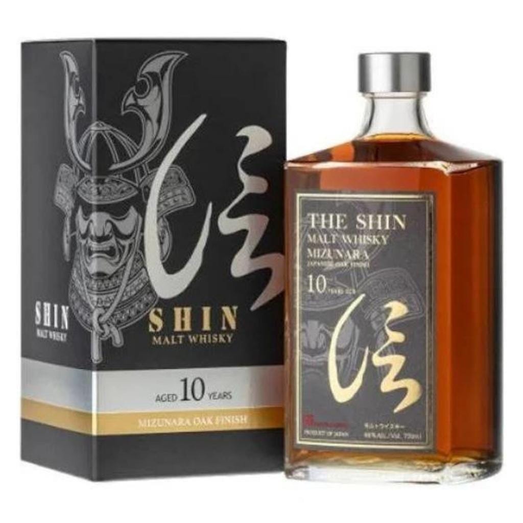 THE SHIN 10 YEAR OLD MIZUNARA OAK JAPANESE WHISKY 48% 700ML