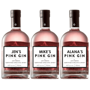 Personalised Antipodes Organic PINK Gin 40% 700ml