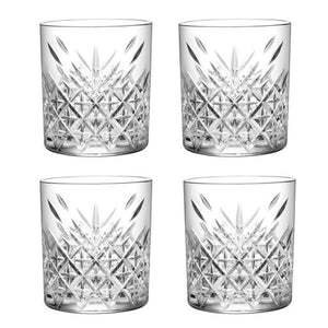Pasabahce Timeless Double Old Fashioned Whisky Glassware 355ml - 4 Pack