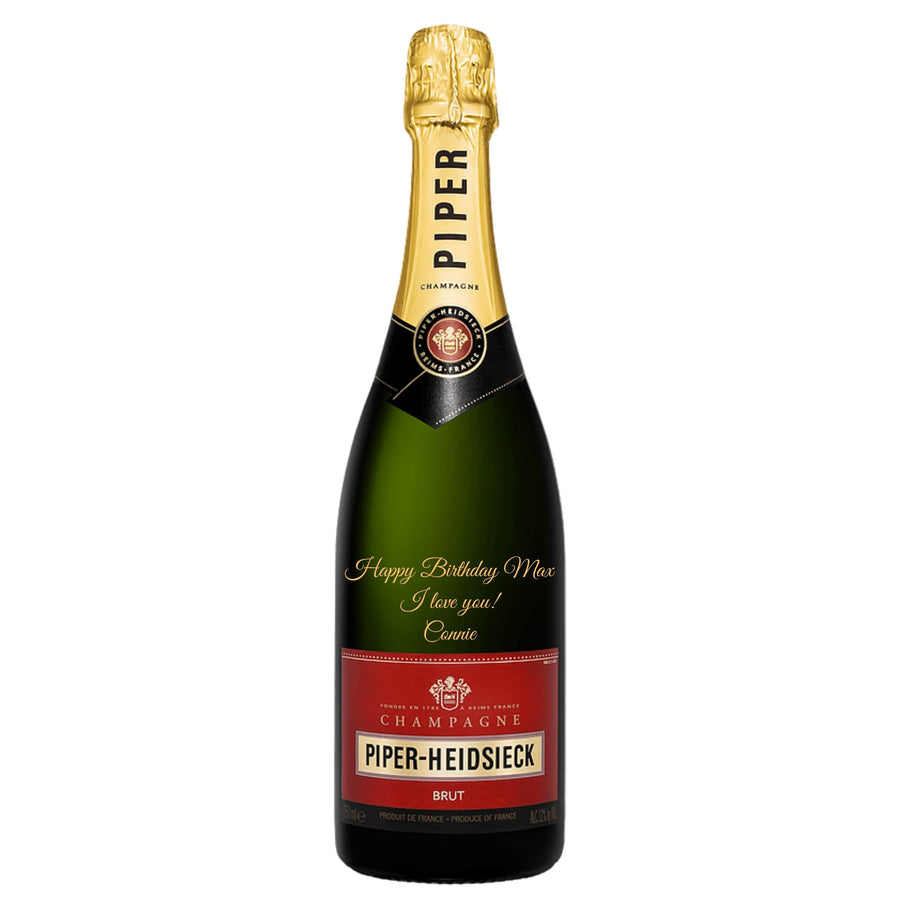 Personalised Piper-Heidsieck Brut Champagne 750ml.