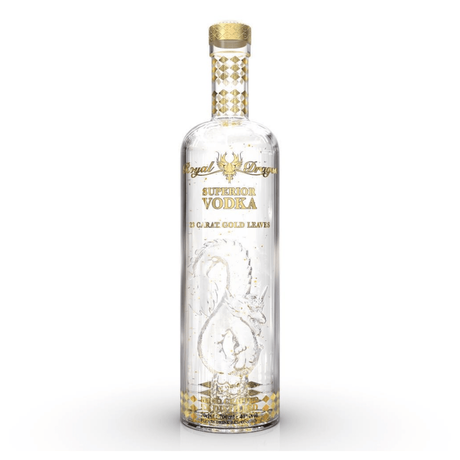 Personalised Royal Dragon Gold Leaf Vodka 700ml
