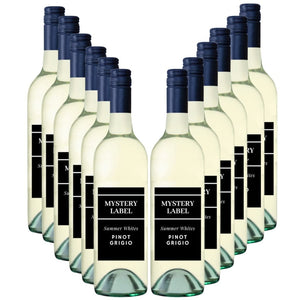 Mystery Label  Summer White Pinot Grigio 12 Pack