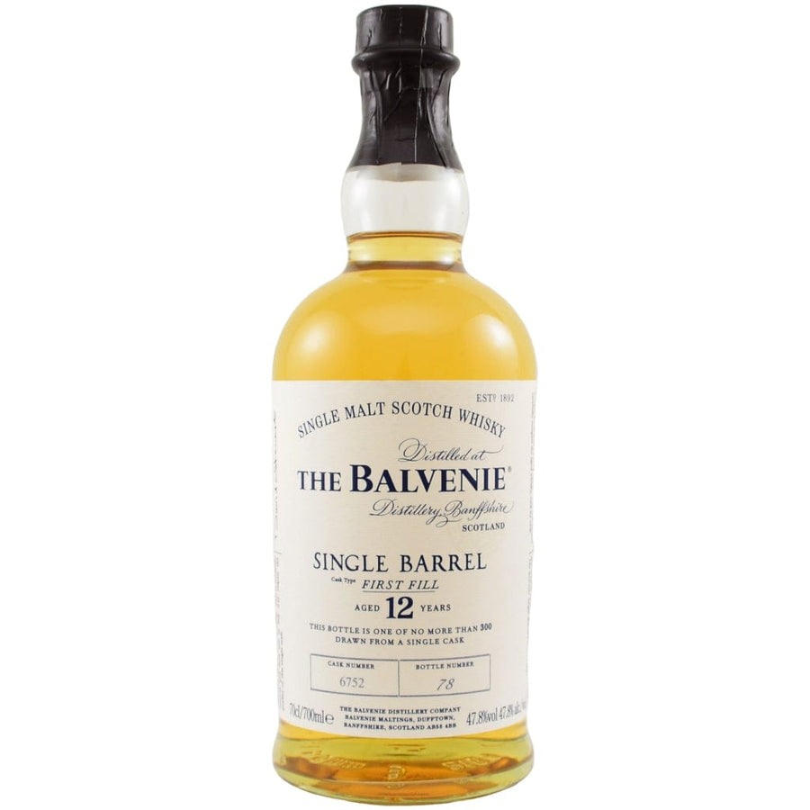 The Balvenie 12 Year Old Single Barrel Scotch Whisky 47.8% 700ML