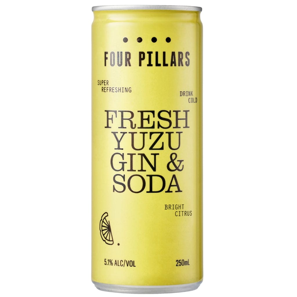 FOUR PILLARS YUZU GIN & SODA 250ML (4 PACK)