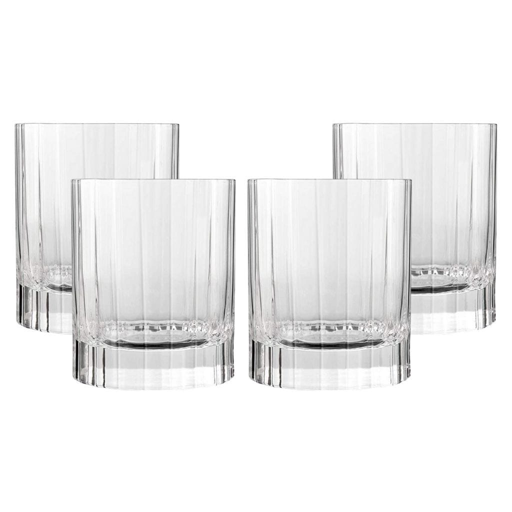 Luigi Bormioli Heavy Whisky Crystal Glasses (Bach 335 ml Double Old Fashioned) - 4 Pack