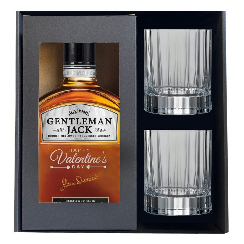 Valentine's Day Gentleman Jack and Glass Set Gift Box 700ml 40% ABV