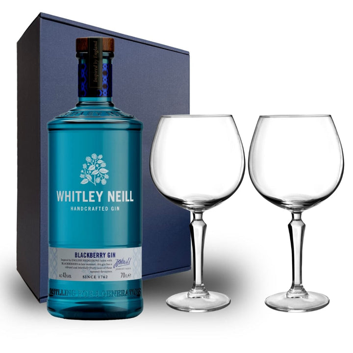 Personalised Whitley Neill Blackberry Hamper Pack includes 2 Speakeasy Gin Glasses