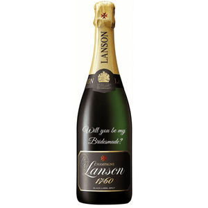 Personalised Lanson Black Label Champagne NV 750ml.