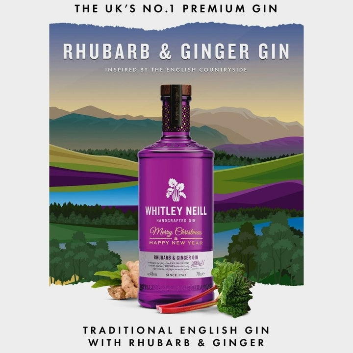 Christmas Edition Whitley Neill Ginger and Rhubarb Gin 43% 700ml