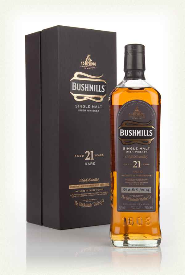 BUSHMILLS 21 YEAR OLD IRISH WHISKEY 40% 700ML