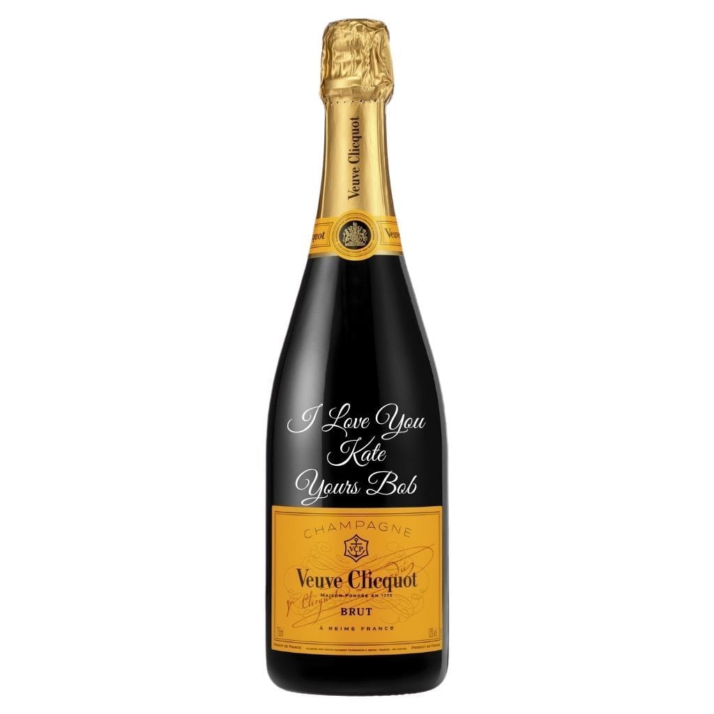 Personalised Veuve Clicquot Yellow Label 750ml.